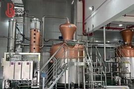 Boben si è recata alla distilleria Moutai per ricevere assistenza per l'insta...